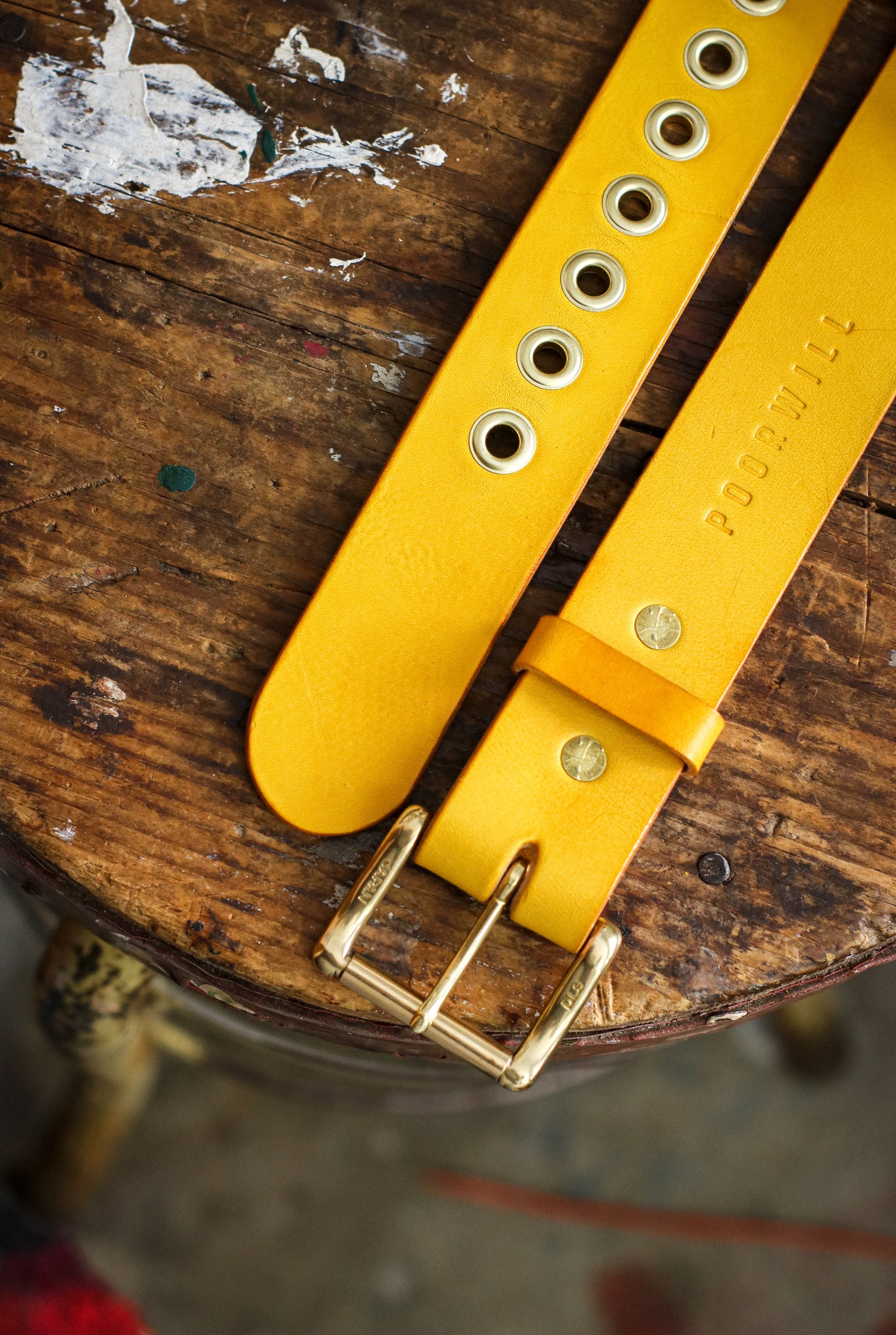 1.5" Leather Belt | ROLLER_BUCKLE + GROMMS