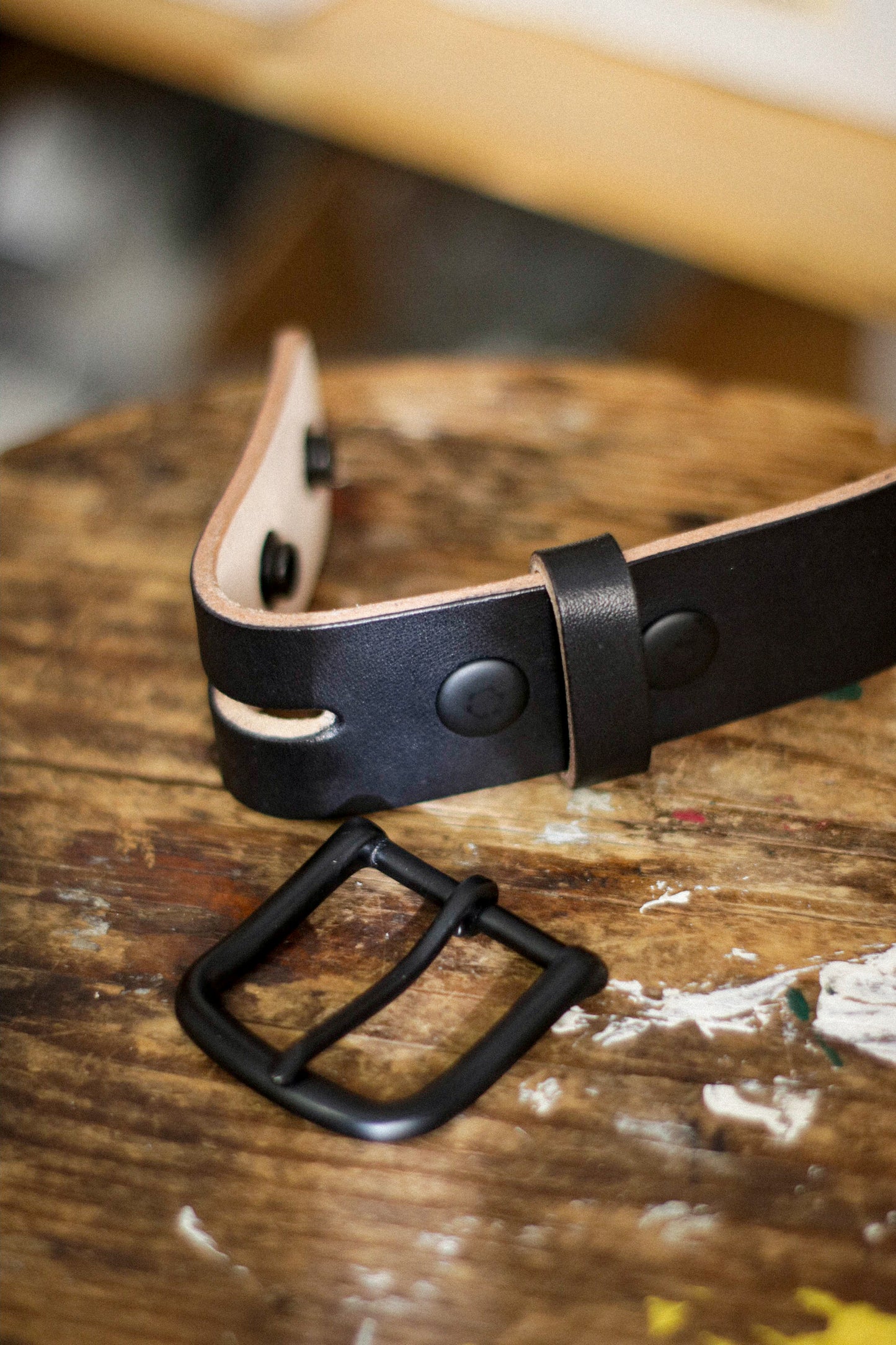 1.5" Leather Belt | HELLA BLACK