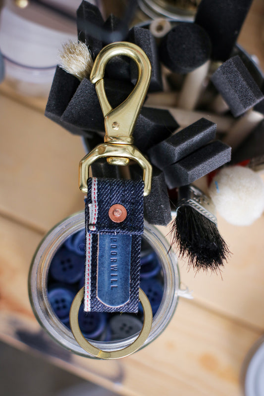 Leather Key Fob | U.S. CONE DENIM + INDIGO