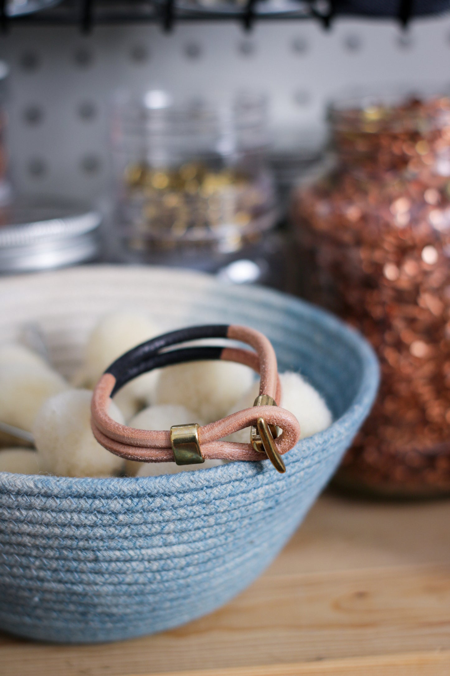 Friendship Leather Bracelet | SKINNY DIP - INDIGO or HELLA BLACK