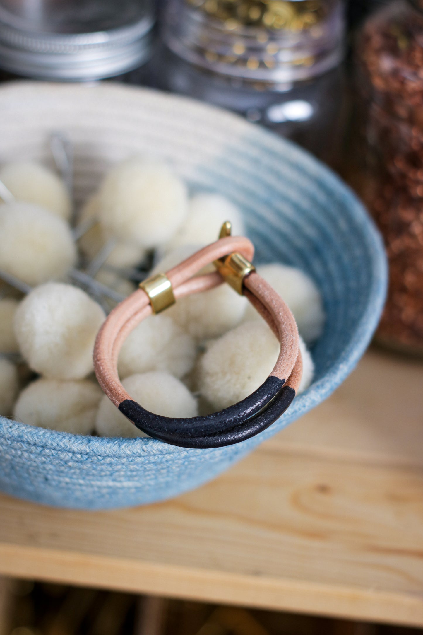 Friendship Leather Bracelet | SKINNY DIP - INDIGO or HELLA BLACK