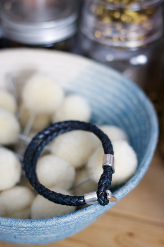 Friendship Leather Bracelet |  BRAIDED BOLO + HELLA INDIGO