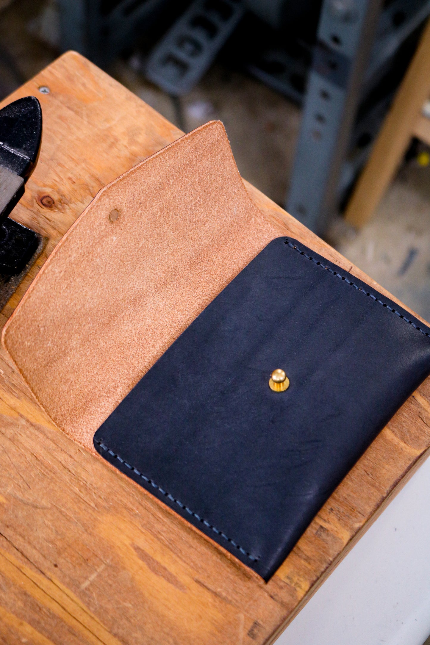 [MISFIT/SAMPLE] Standard Leather Card Pocket | MIDNIGHT BLACK