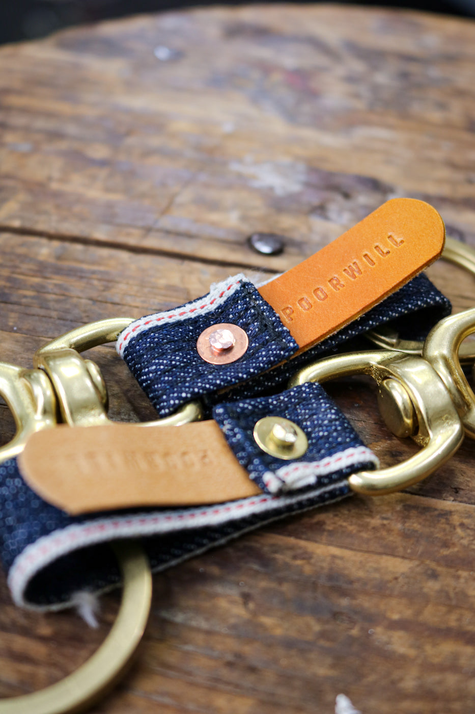 Big Teeth Denim Key Fob | CONE MILLS SELVEDGE DENIM
